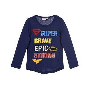 Super hero girls - tmavo modré dievčenské tričko s dlhým rukávom vyobraziť