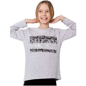 sivé dievčenské tričko s potlačou vyobraziť