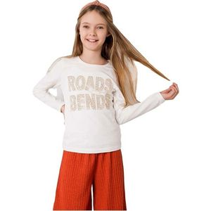 Smotanové dievčenské tričko s nápisom vyobraziť