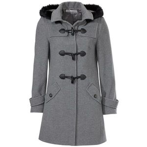 heine Zimný kabát čierna / sivá melírovaná vyobraziť