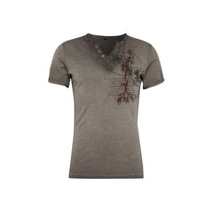 Key Largo T-Shirt 'Weapon' sivá melírovaná vyobraziť