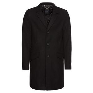 Only & Sons Prechodný kabát 'JULIAN SOLID WOOL COAT' čierna vyobraziť
