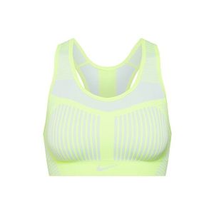 NIKE Športová podprsenka 'FE/NOM Flyknit High Support Sports Bra' žltá / biela vyobraziť