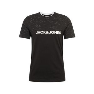 JACK & JONES Tričko 'FRANK' čierna / biela vyobraziť