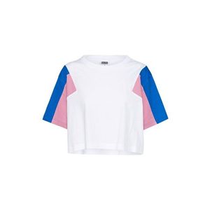 Urban Classics Tričko biela / modrá / ružová vyobraziť