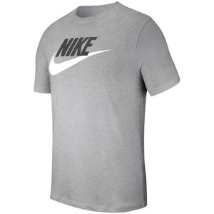 Nike Sportswear Tričko čierna / biela / sivá melírovaná vyobraziť