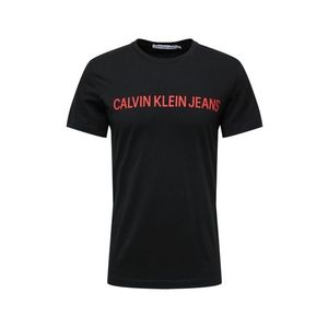 Calvin Klein Jeans Tričko 'INSTITUTIONAL SLIM LOGO TEE' červená / čierna vyobraziť