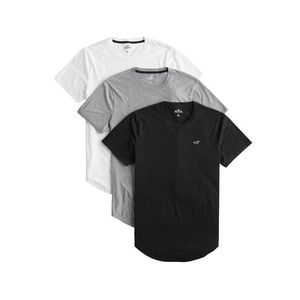 HOLLISTER Tričko biela / sivá / čierna vyobraziť