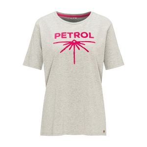 Petrol Industries Tričko tmavoružová / sivá melírovaná vyobraziť