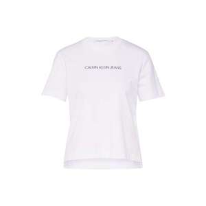 Calvin Klein Jeans Tričko 'SHRUNKEN INSTITUTIONAL LOGO TEE' biela vyobraziť