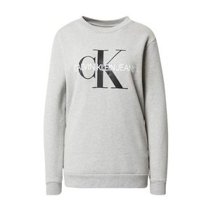 Calvin Klein Jeans Mikina sivá melírovaná / biela / čierna vyobraziť