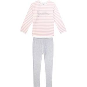 SANETTA Pyžamo biela / ružová / sivá vyobraziť