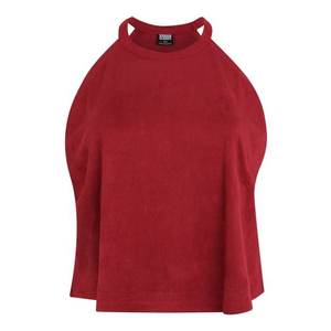 Urban Classics Curvy Top 'Ladies Peached Rib Neckholder' burgundská vyobraziť