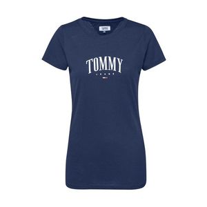 Tommy Jeans Tričko 'TJW TOMMY SCRIPT TEE' biela / námornícka modrá vyobraziť