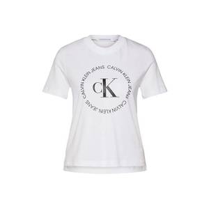 Calvin Klein Jeans Tričko 'ROUND' čierna / biela vyobraziť
