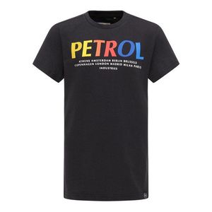 Petrol Industries Tričko čierna / žltá / biela / modrá / lososová vyobraziť