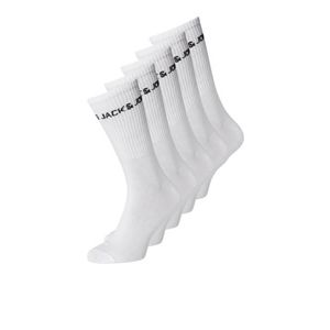 JACK & JONES Ponožky biela / čierna vyobraziť