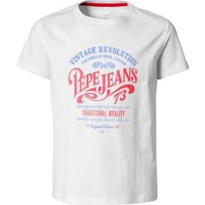 Pepe Jeans Tričko 'Bianca' biela / svetločervená vyobraziť