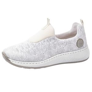 RIEKER Slip-on obuv biela / sivá vyobraziť