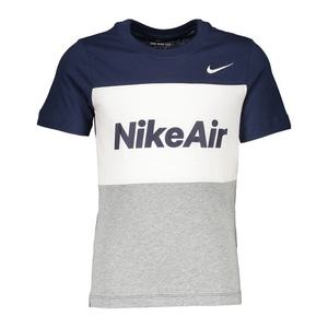 Nike Sportswear Tričko biela / sivá melírovaná / námornícka modrá vyobraziť