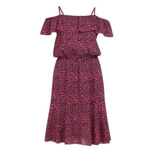 MYMO Letné šaty ružová / čierna vyobraziť