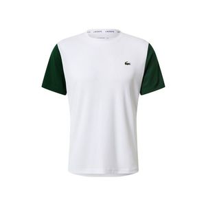 Lacoste Sport Funkčné tričko 'MAILLE INDEMAILLABLE' zelená / biela vyobraziť