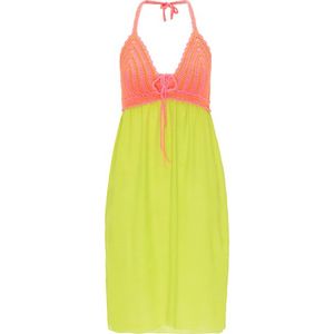 MYMO Letné šaty neónovo zelená / svetloružová / neónovo oranžová vyobraziť