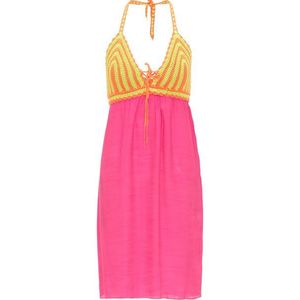 MYMO Letné šaty neónovo ružová / neónovo zelená / koralová vyobraziť