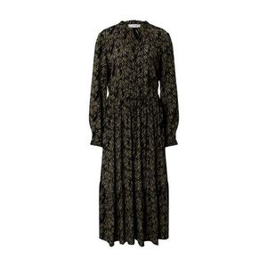 MOSS COPENHAGEN Košeľové šaty 'Calie Morocco' čierna / brokátová vyobraziť