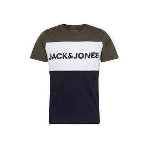 JACK & JONES Tričko 'Noos' tmavomodrá / tmavozelená / biela vyobraziť