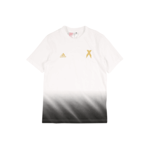 ADIDAS PERFORMANCE Funkčné tričko biela / čierna / zlatá vyobraziť