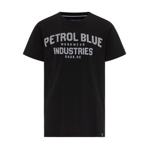 Petrol Industries Tričko čierna / svetlosivá vyobraziť