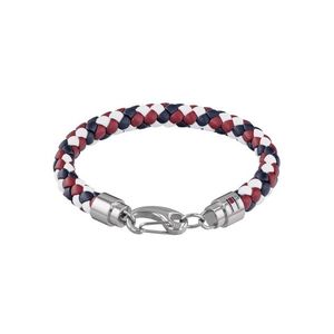 TOMMY HILFIGER Náramok 'Casual Core 2790046' tmavomodrá / tmavočervená / strieborná / biela vyobraziť