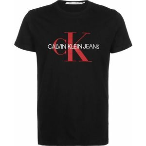 Calvin Klein Jeans Tričko 'Monogram' biela / červená / čierna vyobraziť