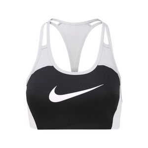 NIKE Športová podprsenka svetlosivá / biela / čierna vyobraziť