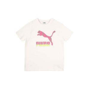 PUMA Funkčné tričko biela / ružová / tmavošedá / neónovo zelená vyobraziť