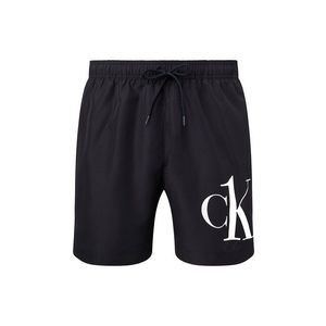 Calvin Klein Swimwear Plavecké šortky biela / čierna vyobraziť