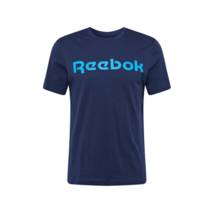 REEBOK Funkčné tričko 'Linear Read' námornícka modrá / tyrkysová vyobraziť