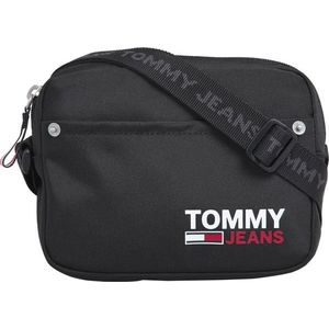 Tommy Jeans Taška cez rameno čierna / biela / svetločervená vyobraziť