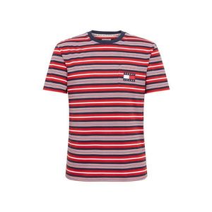 Tommy Jeans Tričko červená / námornícka modrá / biela vyobraziť