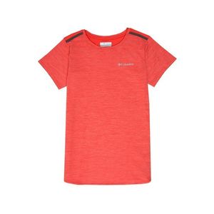 COLUMBIA Funkčné tričko 'Tech Trek™' čierna / oranžovo červená vyobraziť