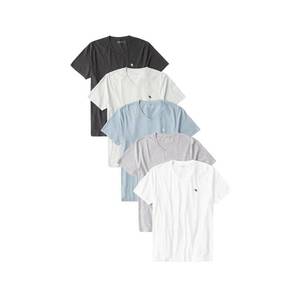 Abercrombie & Fitch Tričko biela / sivá melírovaná / svetlosivá / čierna / modrosivá vyobraziť