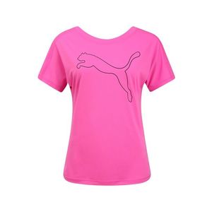 PUMA Funkčné tričko ružová / čierna vyobraziť