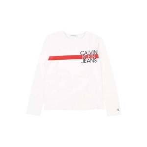 Calvin Klein Jeans Tričko biela / červená / čierna vyobraziť