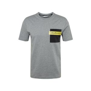 Calvin Klein Tričko žltá / čierna / sivá melírovaná vyobraziť