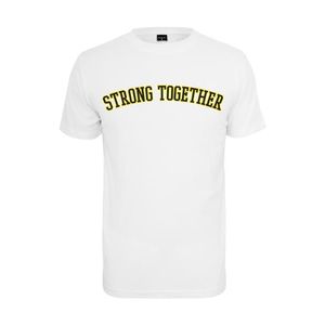 Mister Tee Tričko 'Strong Together' biela / čierna / neónovo žltá vyobraziť