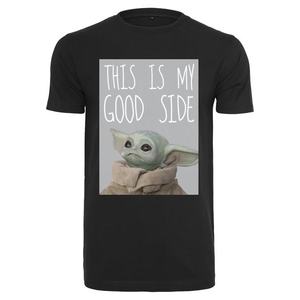Mister Tee Tričko 'Baby Yoda Good Side' zmiešané farby / čierna vyobraziť