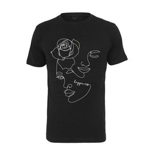Merchcode Tričko 'One Line Rose' čierna / biela vyobraziť
