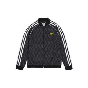 ADIDAS ORIGINALS Tepláková bunda zelená / biela / čierna vyobraziť