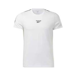 REEBOK Funkčné tričko biela / čierna vyobraziť
